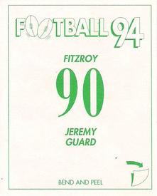 1994 Select AFL Stickers #90 Jeremy Guard Back